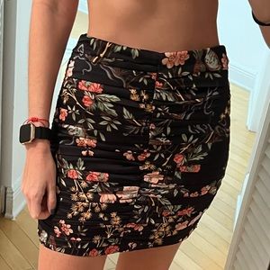 Mango ruched mini skirt